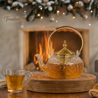 Glass Teapot with Removable Stainless Steel Infuser, herbal teapot