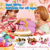 Child opening a gift beside a Magical Dancing Jellyfish Toy, shown as a birthday and holiday gift idea.