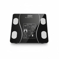 Trendiest black tempered glass Bluetooth smart body fat scale with LED display and high-precision sensors
