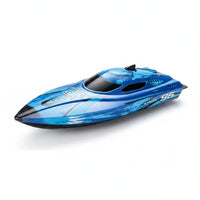 Trendiest high-speed remote control racing boat in blue with aerodynamic design and number 96 graphics