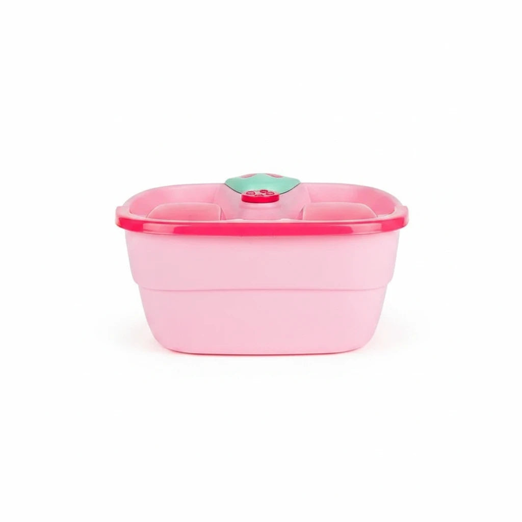 Trendiest kids home spa foot soak tub in pink and teal for a fun and relaxing manicure and pedicure experience