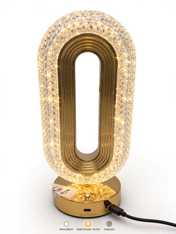 Trendiest rechargeable table lamp displayed in a modern interior.
