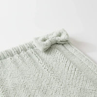 Trendiest sage green nanofiber and cotton bath skirt with a decorative bow detail and adjustable waistband
